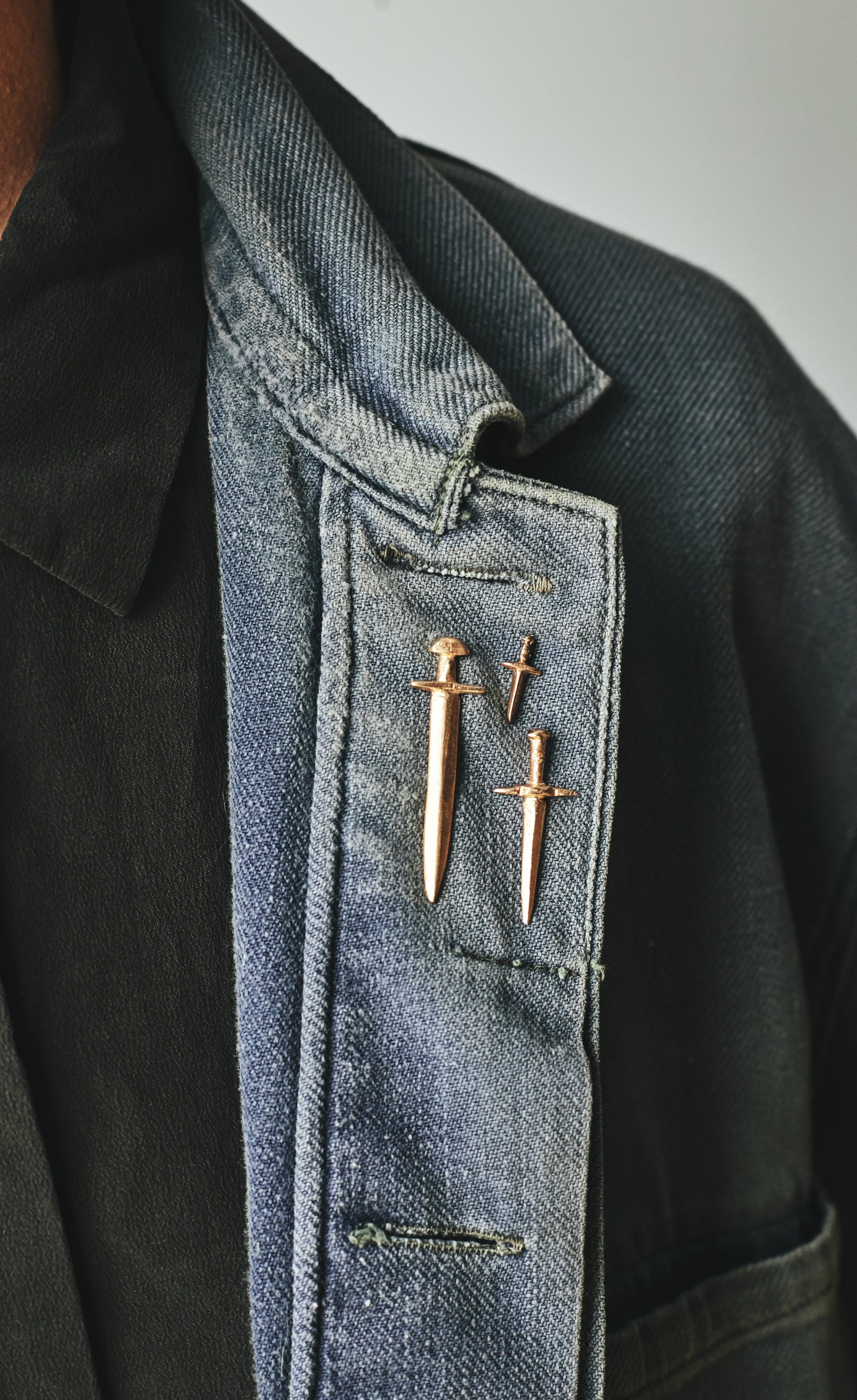 Icelandic and Medieval Dagger lapel pins for Saint Collection
