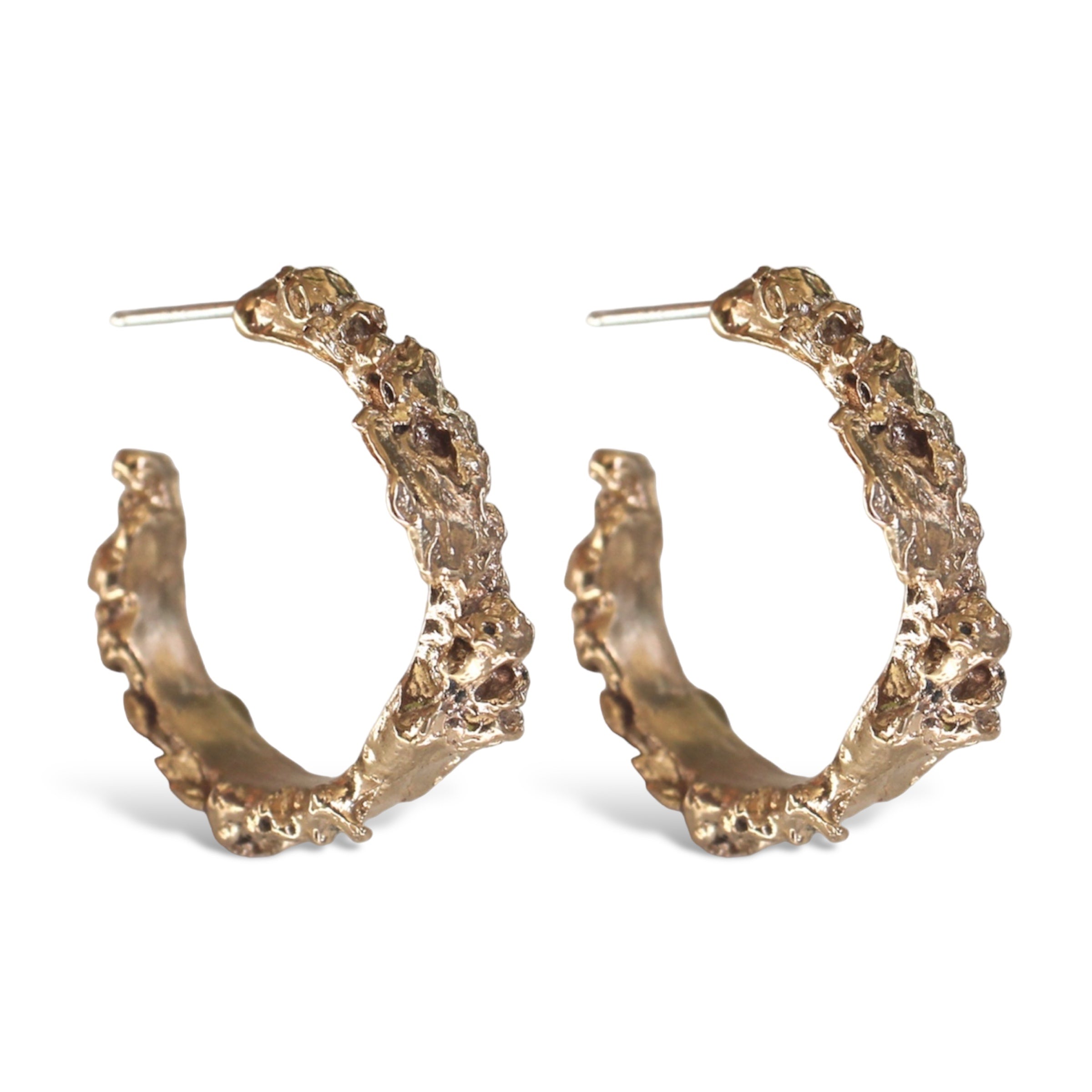 ピアス [BLACKMUSE] Unique gold hoops Earrings En Flux Medium Hoops – SAINT VAGABOND